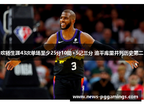 吹杨生涯43次单场至少25分10助+5记三分 追平库里并列历史第二