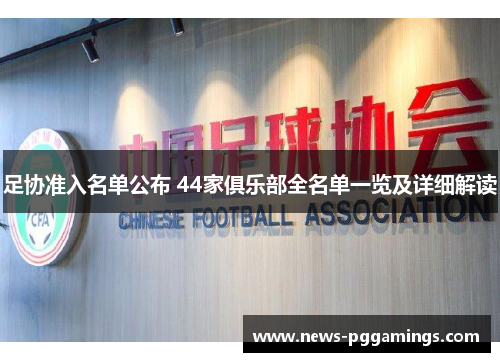 足协准入名单公布 44家俱乐部全名单一览及详细解读